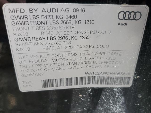 WA1C2AFP2HA055616 - 2017 AUDI Q5 PREMIUM BLACK photo 14