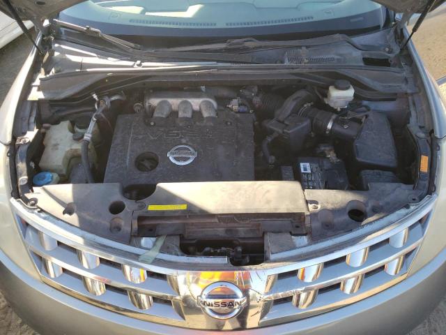 JN8AZ08T05W323823 - 2005 NISSAN MURANO SL GRAY photo 12