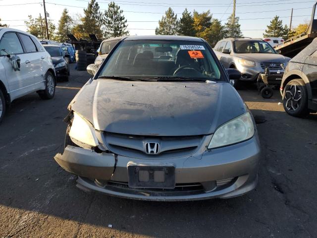 1HGES16315L018473 - 2005 HONDA CIVIC DX VP GRAY photo 5