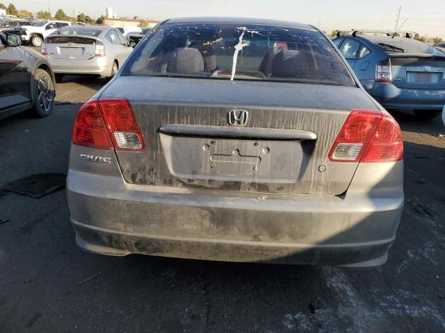 1HGES16315L018473 - 2005 HONDA CIVIC DX VP GRAY photo 6