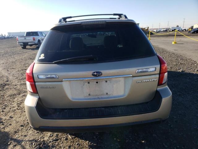 4S4BP61C687334919 - 2008 SUBARU OUTBACK 2.5I TAN photo 6