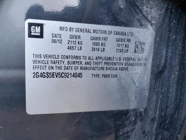 2G4GS5EV5C9214045 - 2012 BUICK REGAL PREMIUM CHARCOAL photo 12