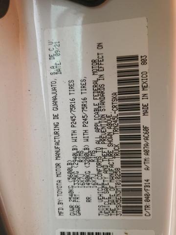 3TYSX5EN3MT010258 - 2021 TOYOTA TACOMA ACCESS CAB Ақ фото 12