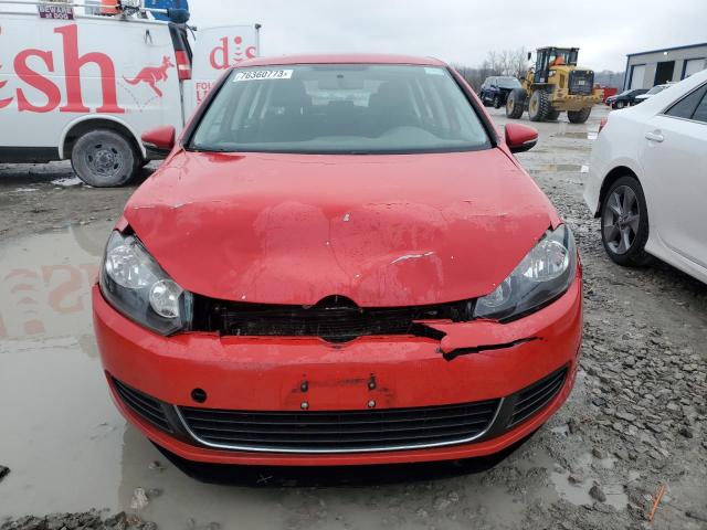 WVWDB7AJ8CW123137 - 2012 VOLKSWAGEN GOLF RED photo 5