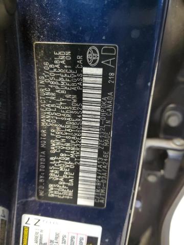 2T1KR32E66C584525 - 2006 TOYOTA COROLLA MA XR BLUE photo 12