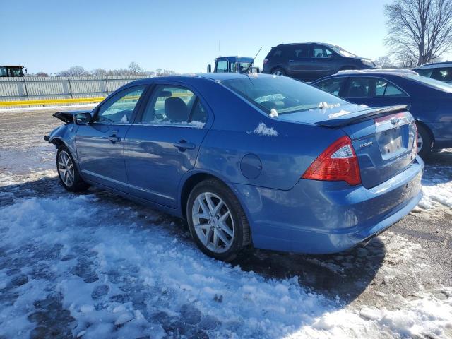 3FAHP0JG6AR262297 - 2010 FORD FUSION SEL BLUE photo 2