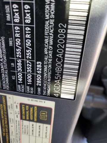 4JGDA5HB0CA020082 - 2012 MERCEDES-BENZ ML 350 4MATIC GRAY photo 12