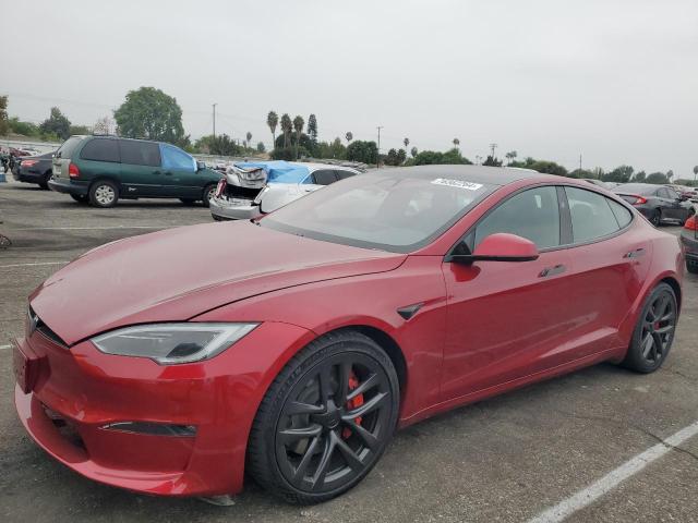 5YJSA1E67PF522807 - 2023 TESLA MODEL S BURGUNDY photo 1