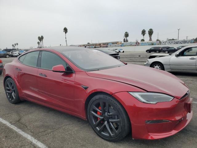5YJSA1E67PF522807 - 2023 TESLA MODEL S BURGUNDY photo 4