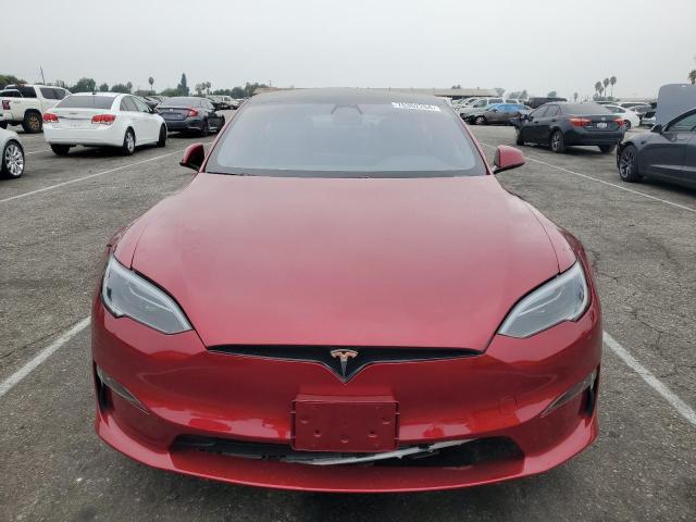 5YJSA1E67PF522807 - 2023 TESLA MODEL S BURGUNDY photo 5