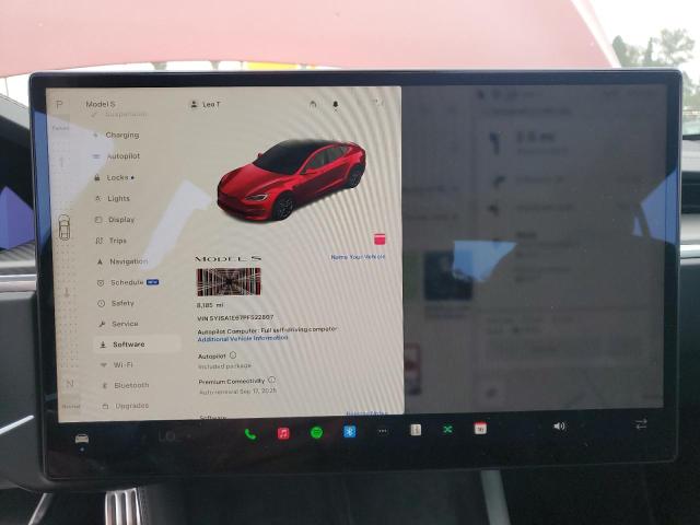 5YJSA1E67PF522807 - 2023 TESLA MODEL S BURGUNDY photo 9