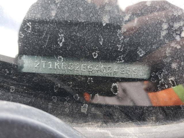 2T1KR32E64C243591 - 2004 TOYOTA COROLLA MA XR BLACK photo 12