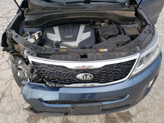 5XYKTDA73EG443411 - 2014 KIA SORENTO LX BLUE photo 12