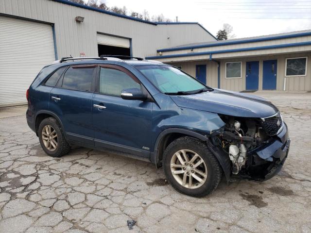 5XYKTDA73EG443411 - 2014 KIA SORENTO LX BLUE photo 4