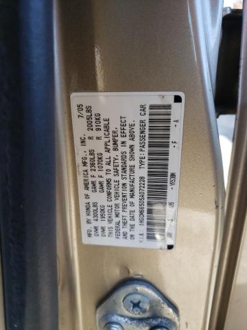 1HGCM66505A072228 - 2005 HONDA ACCORD EX GOLD photo 13