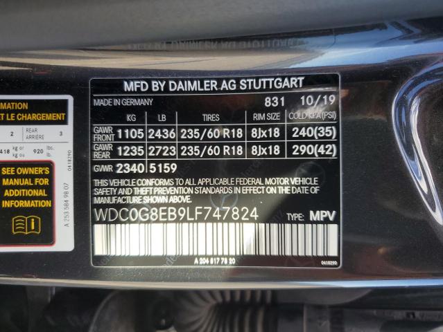 WDC0G8EB9LF747824 - 2020 MERCEDES-BENZ GLC 300 4MATIC BLACK photo 13