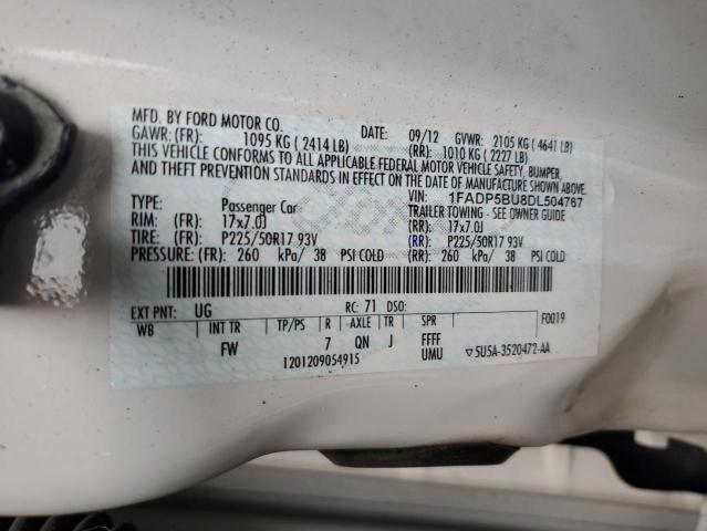 1FADP5BU8DL504767 - 2013 FORD C-MAX SEL WHITE photo 14