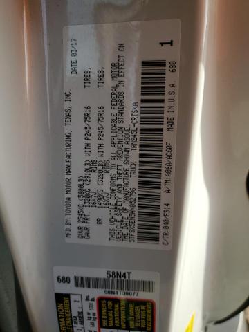 5TFSX5EN5HX052796 - 2017 TOYOTA TACOMA ACCESS CAB Ақ фото 13