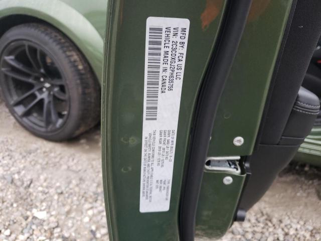 2C3CDXGJ2PH635756 - 2023 DODGE CHARGER SCAT PACK GREEN photo 12