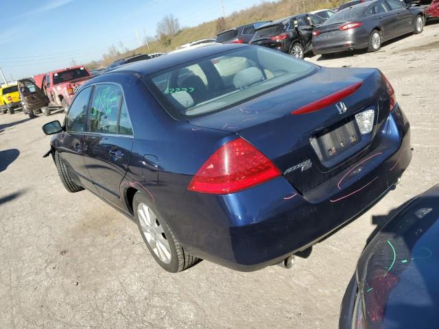 1HGCM66467A103220 - 2007 HONDA ACCORD SE BLUE photo 2