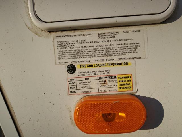 4YDF3462684702942 - 2008 KEYSTONE MONTANA WHITE photo 10