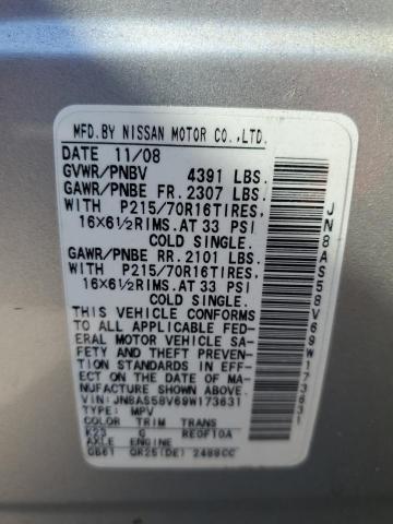 JN8AS58V69W173631 - 2009 NISSAN ROGUE S SILVER photo 13