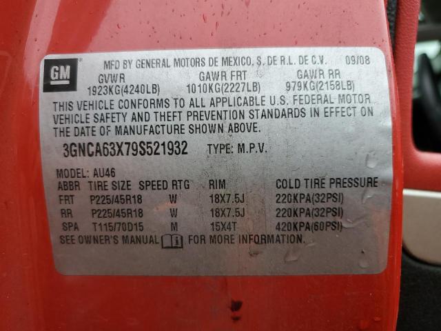 3GNCA63X79S521932 - 2009 CHEVROLET HHR SS 红色 照片 12