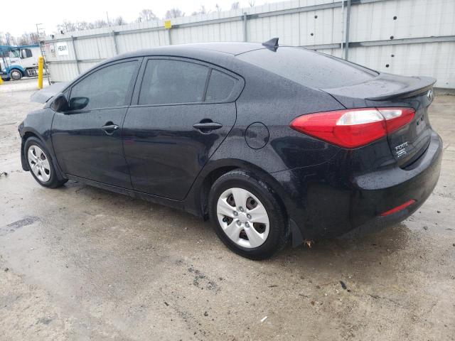 KNAFK4A67G5487495 - 2016 KIA FORTE LX BLACK photo 2