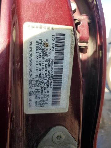 1Y1SK5285WZ419884 - 1998 CHEVROLET GEO PRIZM BASE RED photo 12