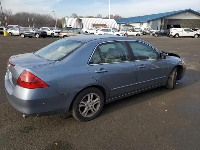 1HGCM56727A195818 - 2007 HONDA ACCORD EX BLUE photo 3