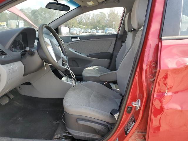 KMHCT4AE7DU475838 - 2013 HYUNDAI ACCENT GLS RED photo 7