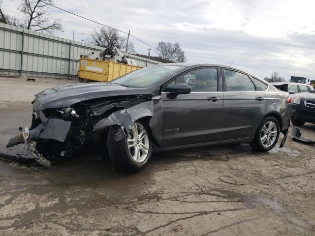 3FA6P0LU9JR242507 - 2018 FORD FUSION SE HYBRID GRAY photo 1