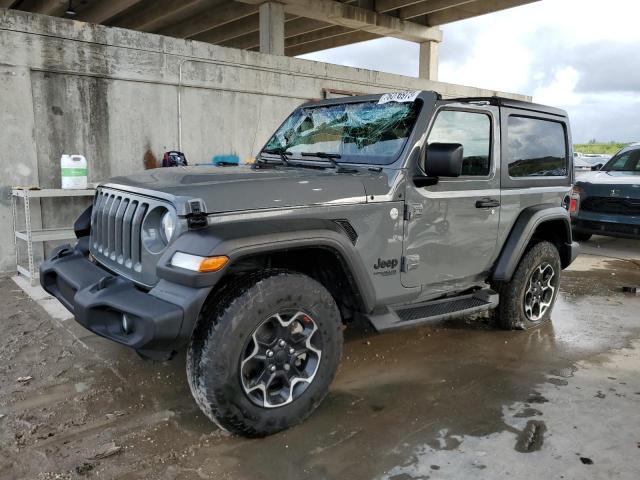 1C4HJXAG2MW715370 - 2021 JEEP WRANGLER SPORT GRAY photo 1