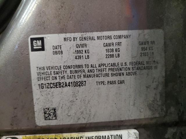 1G1ZC5EB2A4108287 - 2010 CHEVROLET MALIBU 1LT Qəhvəyi foto 12