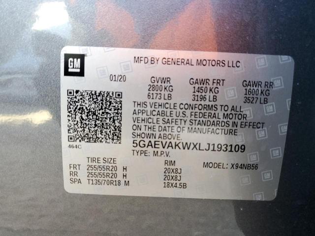 5GAEVAKWXLJ193109 - 2020 BUICK ENCLAVE ESSENCE 灰色 照片 13