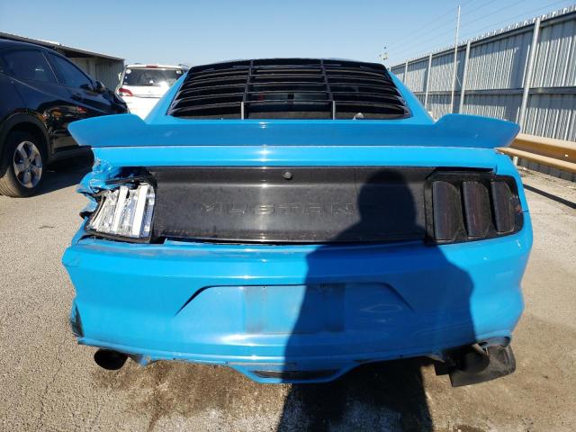1FA6P8TH7H5264603 - 2017 FORD MUSTANG BLUE photo 6