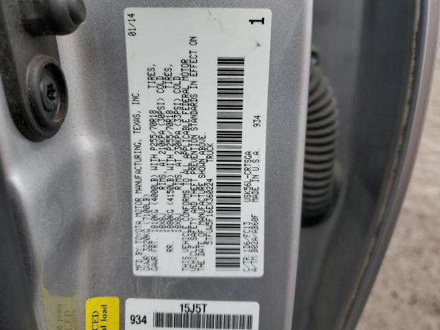 5TFUW5F16EX360224 - 2014 TOYOTA TUNDRA DOUBLE CAB SR/SR5 SILVER photo 13