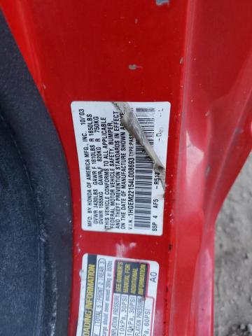 1HGEM22154L008693 - 2004 HONDA CIVIC DX VP Qırmızı foto 12