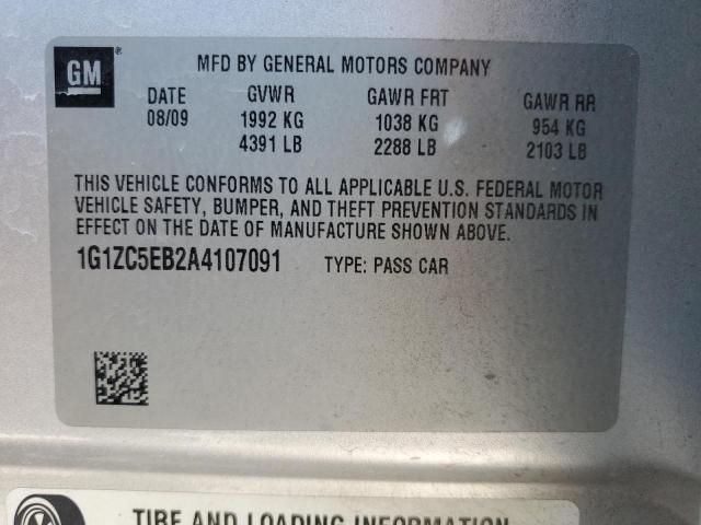 1G1ZC5EB2A4107091 - 2010 CHEVROLET MALIBU 1LT 银色 照片 12