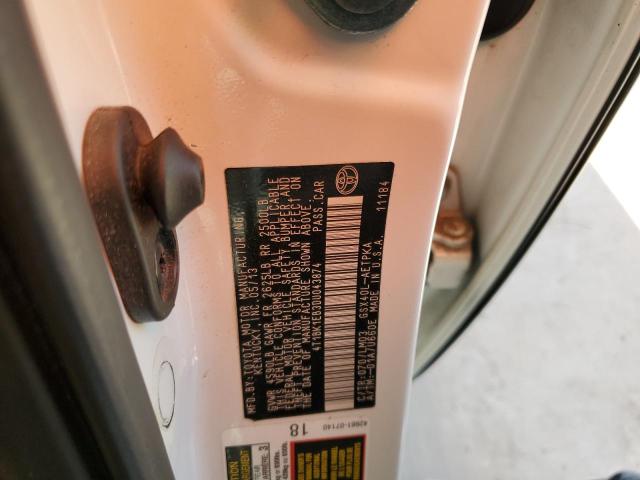 4T1BK1EB3DU043874 - 2013 TOYOTA AVALON BASE 白色 照片 12