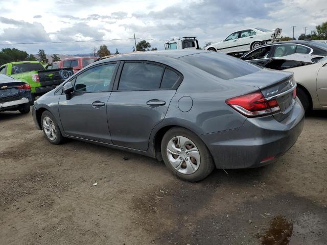 19XFB2F57DE232403 - 2013 HONDA CIVIC LX GRAY photo 2