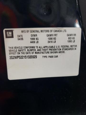 2G2WP522151320929 - 2005 PONTIAC GRAND PRIX 黑色 照片 12