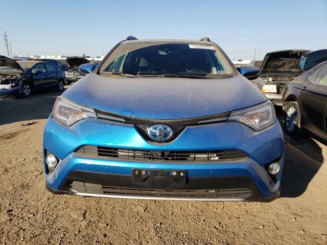 JTMDJREVXHD102269 - 2017 TOYOTA RAV4 HV LIMITED BLUE photo 5