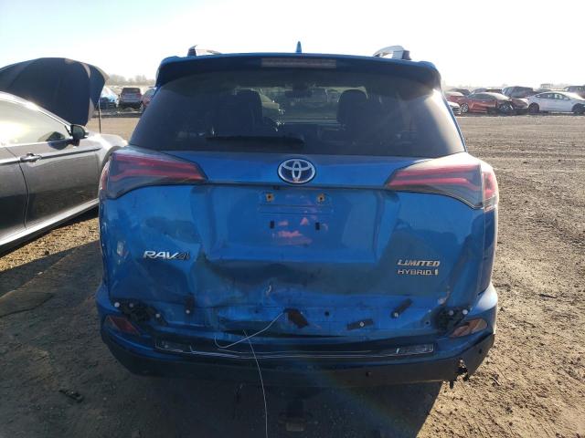 JTMDJREVXHD102269 - 2017 TOYOTA RAV4 HV LIMITED BLUE photo 6