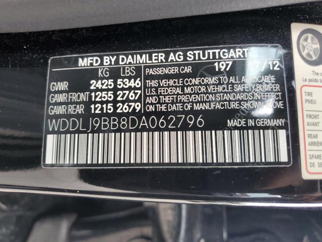 WDDLJ9BB8DA062796 - 2013 MERCEDES-BENZ CLS 550 4MATIC BLACK photo 12