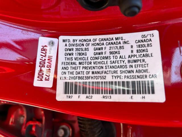 2HGFB6E59FH707552 - 2015 HONDA CIVIC SI RED photo 10