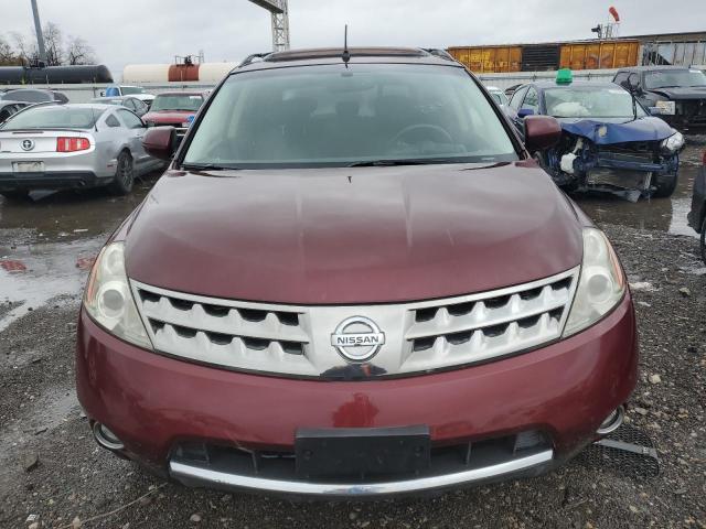 JN8AZ08W37W647233 - 2007 NISSAN MURANO SL BURGUNDY photo 5