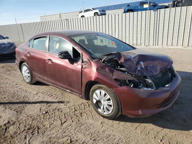 19XFB2F51CE056754 - 2012 HONDA CIVIC LX MAROON photo 4