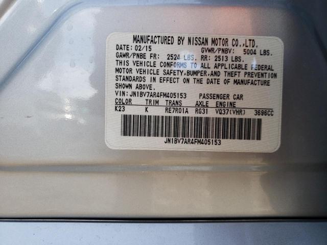 JN1BV7AR4FM405153 - 2015 INFINITI Q50 BASE SILVER photo 13