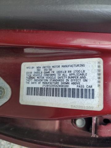 1Y1SK5285XZ408188 - 1999 CHEVROLET GEO PRIZM BASE BURGUNDY photo 12